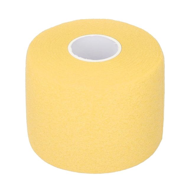 60mm x 20m Yellow Polyurethane Racket Grip Cushion Wrap - Superior Shock Absorption, Anti-Skid Design, Customizable Thickness for Badminton & Tennis Rackets, Comfortable Fit for Players of All Levels