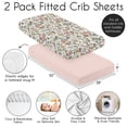 thumbnail image 4 of Sweet Jojo Designs Vintage Floral Pink Girl 100% Cotton Muslin Fitted Crib Sheets Set 2 Piece, 4 of 6