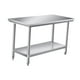 thumbnail image 2 of Mesa de acero inoxidable para preparación y trabajo, mesa comercial resistente para restaurante, hogar y hotel 120cmx40cmx80cm, 2 of 8