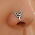 thumbnail image 2 of 2PCS Prosthetic Nose Ring Nose Pads Gold Faux Septum Nose Ring Clip On Nose For, 2 of 5