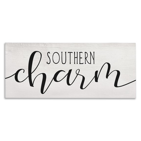 Stupell Industries Traditional Southern Charm Saying Minimal Bold Typography Canvas Art, 40 x 17, by Lil' Rue
