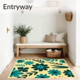 thumbnail image 3 of ODIKA 3'x5' Machine Washable Non-Slip Area Rug, Succulent Exotic Plant Arrangement Contemporary Artwork High Traffic Rug, Beige, 529402, 3 of 5