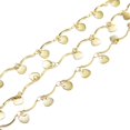 thumbnail image 2 of Handmade Brass Bar Link Chains with Scallop Shell Shape Charm and Spool Soldered Long-Lasting Plated Real 18K golden Plated 15x2x1mm about 32.8 Feet(10m)/roll, 2 of 5