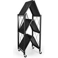HealSmart 3Tier Foldable Metal Heavy Duty Storage Shelving Unit with