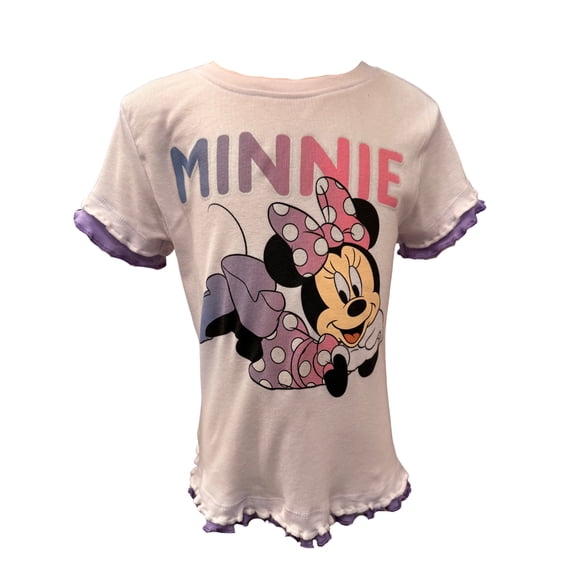 Disney Lettuce Trim Layered Minnie Tee (Girls), XS to L