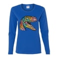 thumbnail image 3 of Dean Russo Raptor Animal Lover Womens Graphic Long Sleeve T-Shirt, Royal, Medium, 3 of 6