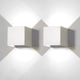 thumbnail image 1 of Paquete de 2 luces LED de pared para exteriores, 6 W, luz blanca fría, 6500 K, IP65, impermeables, de aluminio, diseño moderno (blanco), 1 of 5