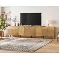 thumbnail image 2 of 126" Long Modern Reeded Dresser TV Stand with Adjustable Sheves, Entertainment Center with Drawers, Wooden TV Console with Storage for Living Room, 2 of 7