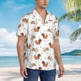 thumbnail image 6 of Uemuo Rabbit And Squirrel Printed Regular Fit Short Sleeve Casual Hawaiian Shirt for Men,Aloha shirt,Tropical shirt,Floral print shirt,Vacation Beach shirt-Medium, 6 of 9