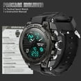 Men's Military Tactical Watch, EEEkit Digital Sports Outdoor Watch for Men, Waterproof Analog Wristwatch, Large Face Alarm Dual Time Army Watches with LED Stopwatch Calendar Day Date - image 5 of 9