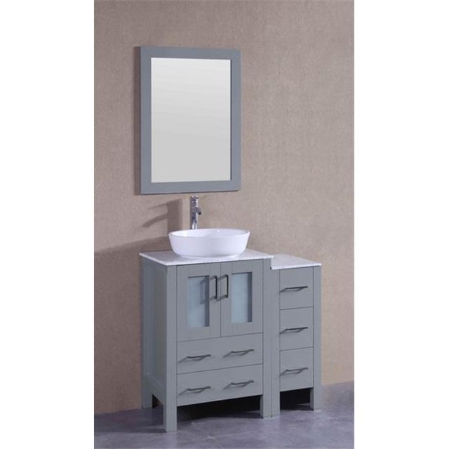 Mercury Import Group AGR124BWLCM1S 36 in. Bosconi Single Vanity Set - Gray