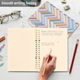 thumbnail image 4 of FORMRS 1-Subject Spiral Notebook 8" x 5" College Ruled 60 Refillable Sheet A5 Hard Cover, 2 Pack, Purple Geometric, 4 of 7