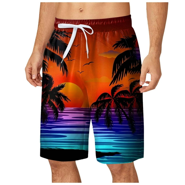 Bathing Suit for Men White Swim Trunks Men 3xl Swim Trunks for MenMens Swimming Shorts Elastic Waistband Board Shorts Breathable Beach Shorts Men Sports Shorts 3D Printed Watermelon Red XL Walmart