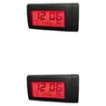 thumbnail image 3 of Sidaley Reloj Digital ABS para coche, reemplazo de pantalla de fecha, tablero autoadhesivo para el hogar, oficina, relojes para vehículos Naranja 2piezas, 3 of 6