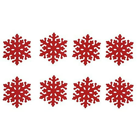 

Edikesy Big Sale Christmas Ornaments Christmas Kitchen Decor Drink Tea Red 8pcs Cup Mats Christmas Bow Snowflake Red Cup Coffee Kitchen，Dining & Bar