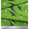 thumbnail image 2 of Soimoi Tissu Popeline de Coton Vert Imprimé Pic Volant par Yard 56 Pouces de Large, 2 of 3