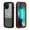 Red, variant on Feishell for 15 Plus Waterproof Case Built-in Screen Protector Clear Water Proof Shockproof Dustproof Snowproof Full Body Rugged Transparent Underwater Phone Case,Black
