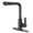 Matte Black, variant on KINGTACK Kitchen Faucet with Pull Down Sprayer, Matte Black Kitchen Faucets, Stainless Steel Commercial Utility Faucets for Sink 3 Hole Bar Rv Camper Laundry Outdoor Farmhouse