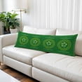 thumbnail image 2 of St. Patrick's Day Body Pillow Covers 20"x54", Green Country Lucky Leaves Chic Border Soft Brushed Microfiber Breathable Throw Pillow Covers, Decorative Pillowcase with Zipper for Couch Sofa Bedroom, 2 of 9