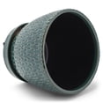 thumbnail image 3 of Napco Geometric Triangle Teal Green 6 x 6.5 Inch Ceramic Flower Pot Planter with Saucer, 3 of 3