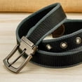 thumbnail image 4 of 160cm Extra Long Mens Oblong Perforated Belts Mens Canvas Fabric Belt for Men Free Cut-to-Fit Up to 60 inches, 4 of 7