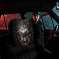 thumbnail image 3 of Halloween Fanged Snarling Monster Car Headrest Covers, 2‑Pack Creepy Sharp‑Teeth Beast Face Print Vehicle Seat Head Rest Protector for Car Interior Halloween Decor, 3 of 5