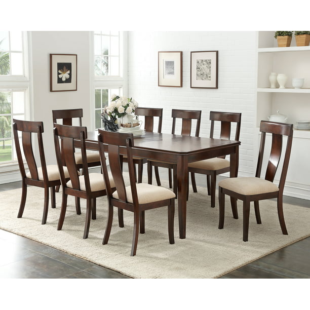 D1004-1 Cherry Wood Contemporary Rectangular Dinette Dining Room Table ...