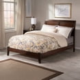 thumbnail image 1 of Portland Full Solid Wood Foundation Bed in Walnut, 1 of 16