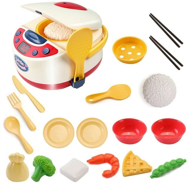 Kitchen Playset Rice Cooker Realistic Cute Pretend Play Toy Kitchen Toy for Kid