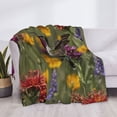 thumbnail image 4 of Vsdgher Humming Bird Pattern Fleece Throw Blanket, Horizontal Fleece Bedding Home Decor for Couch & Bed All Season Use -40"x30", 4 of 7