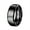 Black, variant on Men's Women's Stainless Steel 8MM Dome Plain Band Carved Multi Faceted Polished Beveled Edge Ring Gold Size 10