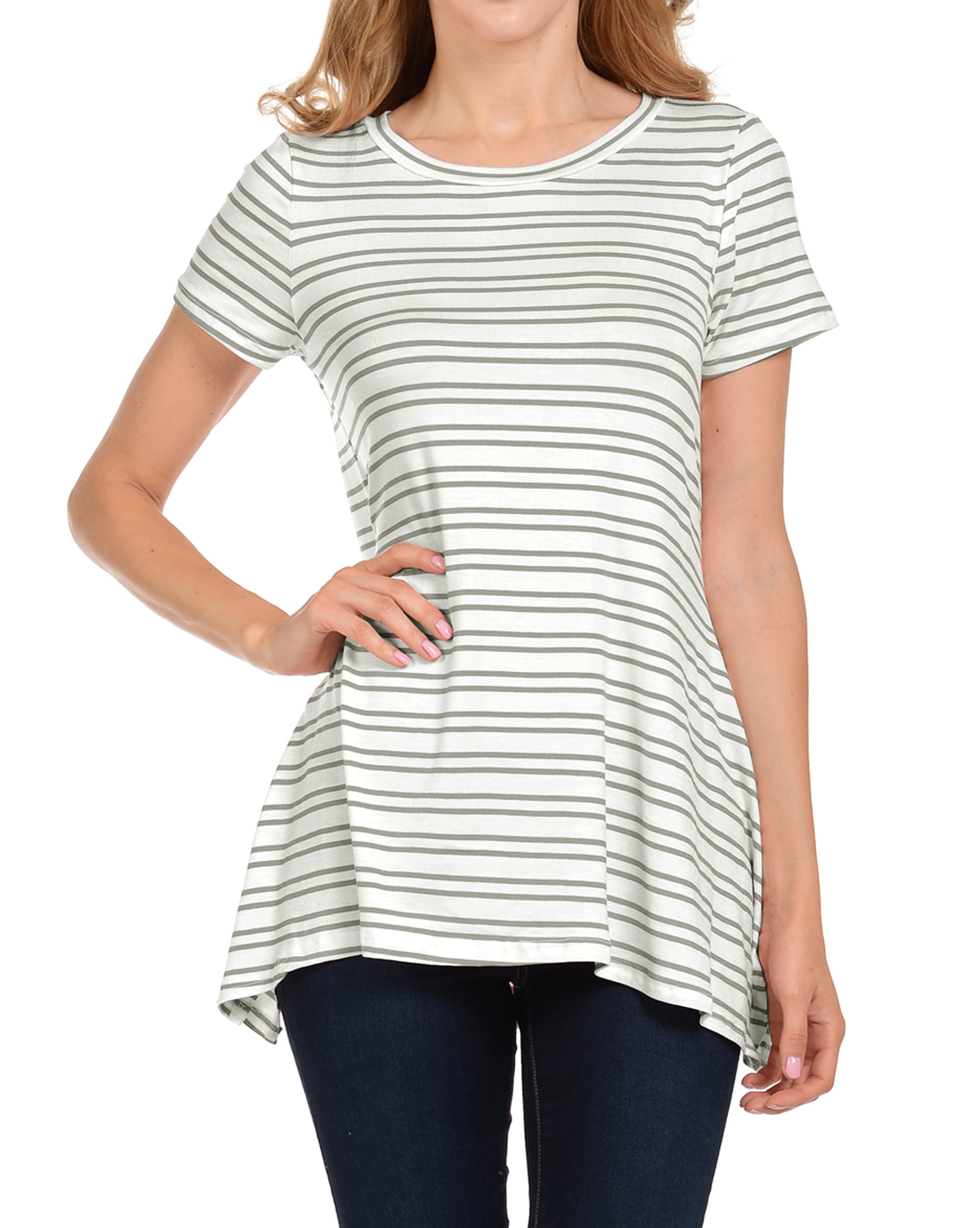 Basico - Basico Women's Short Sleeve Tunic Tank Top - Walmart.com - Walmart.com