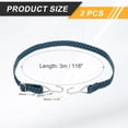 thumbnail image 2 of Uxcell 118" Adjustable Bungee Cords with Stainless Steel Hook, 2Pcs Heavy Duty Outdoor Elastic Bungee Strap for Securing Luggage Moving Cargo, Blue, 2 of 7
