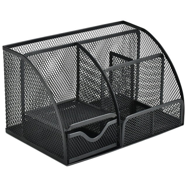 Organizador de escritorio multifunción Sunnimix con soporte para lápices y bolígrafos de malla 22x14x13.5cm