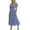 Blue, variant on Eawtki Women's Smocked Midi Tulle Dress 2025 Summer Puffy Short Sleeve Square Neck Ruffle Wedding Guest Party Dresses