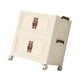 thumbnail image 2 of Gabinete de almacenamiento plegable Cajas de almacenamiento plegables Ligero Moderno con ruedas Contenedores de almacenamiento para sala de estar Casa Beige 2 Capas 45 cm, 2 of 10