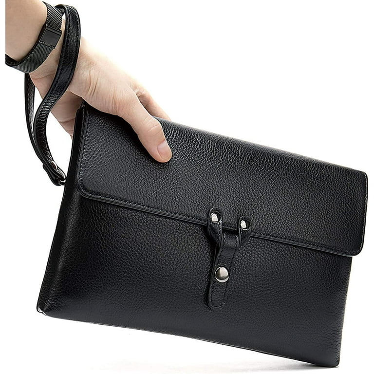 Designer Genuine Leather Handbags for Men Large Purse Evening Clutch Bag  Luxury Wristlet Wallet Black - China Men Clutch Bag and Fashion Handbag  price