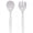 6 Pcs-Clear, variant on VeZee's 6 Pcs Plastic Serving Utensils, Clear Heavy Duty Disposable utensil | Set 10" Spoons 10" Forks | 3 Each in One Set|- 48 Sets