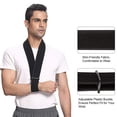 thumbnail image 4 of Cabestrillo para brazo, collar de soporte para cuello ligero y ajustable, inmovilizador, cabestrillo para brazo simple, soporte médico transpirable para hombro para brazo lesionado, mano, codo, negro, 4 of 5