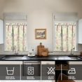 thumbnail image 4 of Pioneer Kitchen Curtains and Valance Set 36 Inch Tier Yellow Flowers Ice Pansy Print 3 Pieces Set Dining Room Small Curtain Drapes Cafe Curtains Valance for Home Decor Rod Pocket, 4 of 6