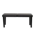 thumbnail image 6 of DecMode Wood Woven Bench, Black, 6 of 7
