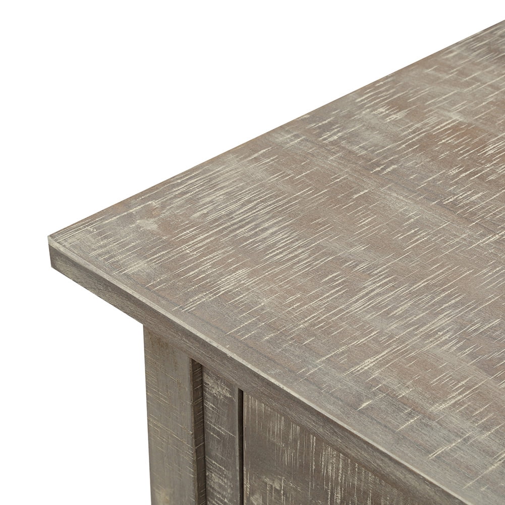Kepooman Rustic Console Table, Brushed Texture Sofa Side Table with Drawers and Bottom Shelf, Entryway Console Cabinet for Living Room Kepooman Rustic Console Table, Brushed Texture Sofa Side Table with Drawers and Bottom Shelf, Entryway Console Cabinet for Living Room