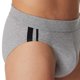 thumbnail image 4 of SCHIESSER Calzoncillos para Hombres, Paquete de 3 - Rio Slip 95/5, Algodón Estirado, Rayas laterales Gris M (Medium), 4 of 5
