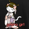 thumbnail image 3 of CafePress - Cherry Blossom Geisha Kitty Pajamas - Women's Short Sleeve Print T-Shirt and Pants Dark Cotton Pajama Set, 3 of 7