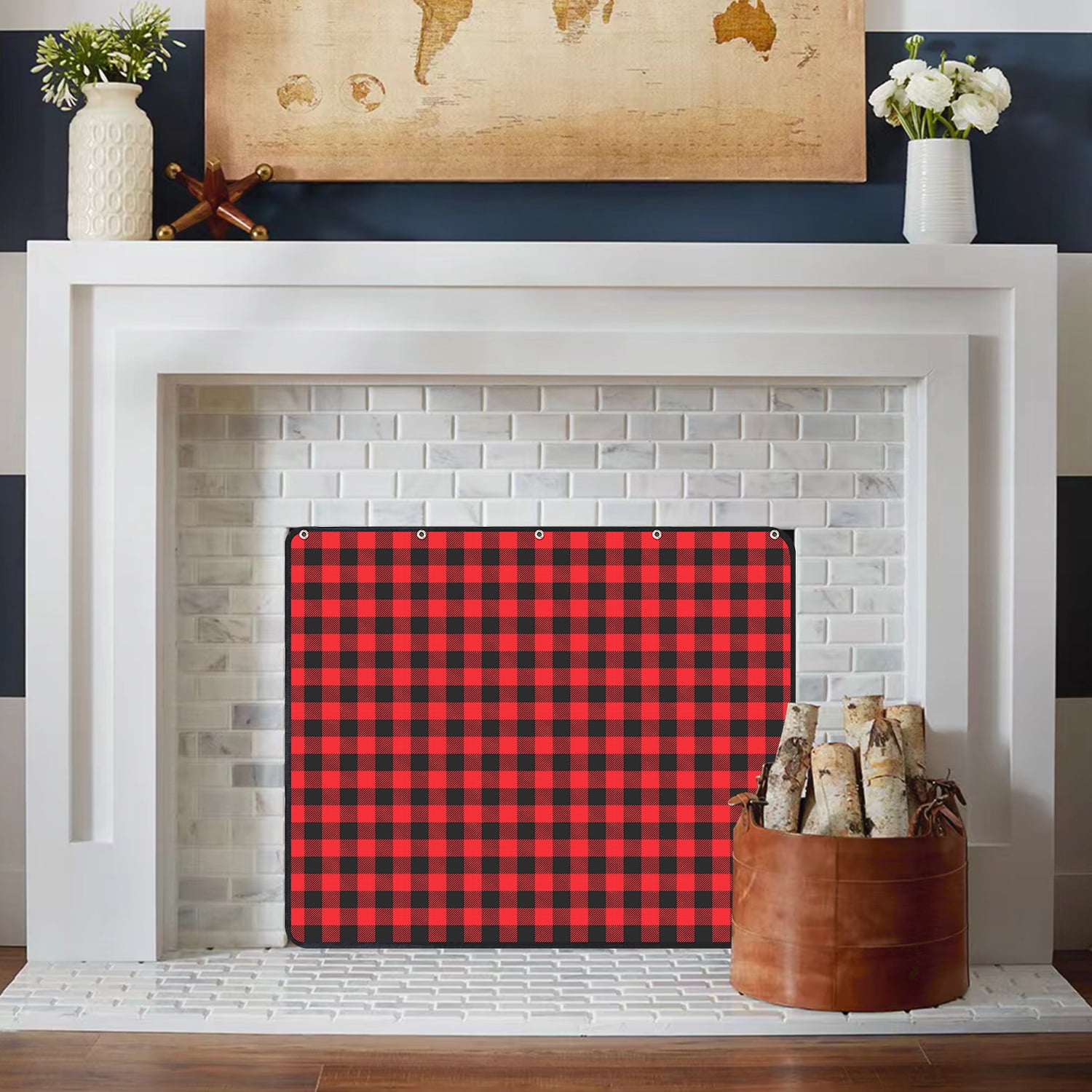 Fireplace Cover, Fireplace Insulation Draft Blocker, Fireproof