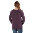 thumbnail image 2 of CHELSEA SKY Womens Purple Tie Long Sleeve V Neck Tunic Top M, 2 of 2