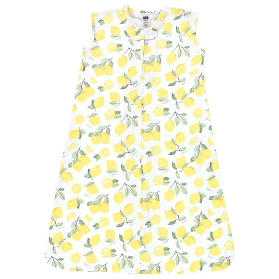 Hudson Baby Infant Girl Cotton Sleeveless Wearable Sleeping Bag, Sack, Blanket, Lemon, 0-6 Months