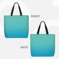 thumbnail image 5 of Defioc Teal Turquoise Pattern Tote Bag for Women,Large Capacity Tote Bag with Zipper Casual Shoulder Handbags Shopping Bag, 5 of 8