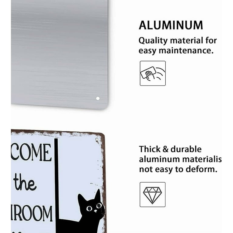 WADORN Grappig metalen tinnen bord met kat, What Matters Most is How