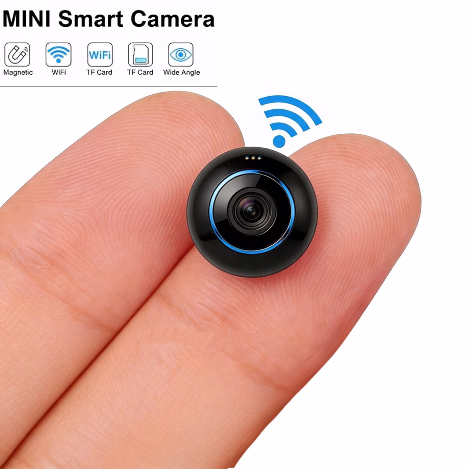 l8 Magnetic Mount Security Camera, 4K Mini WiFi Cam with Night Vision, Motion Alerts, Wireless Design for Indoor Home Surveillance